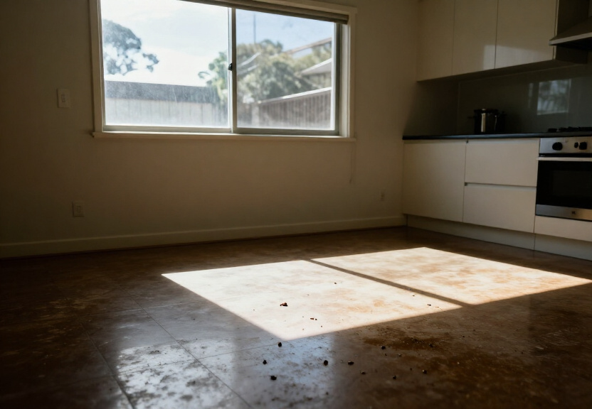 Bed bug infestation in a Clarendon bedroom before treatment
